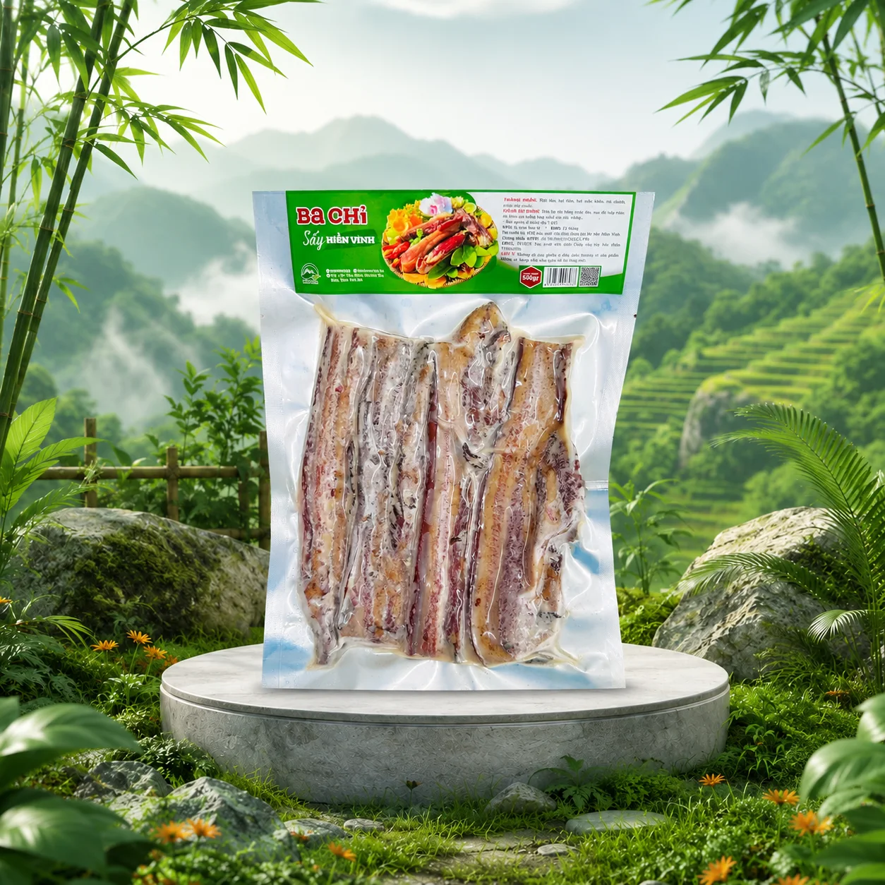 Ba chỉ sấy Tây Bắc